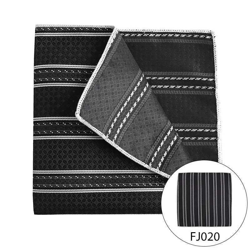 Mens Pocket Square Business Hanky Pocket Accessories Elegant Black Handkerchief Paisley Stripe Dot Fashion Design Men Suit HankyX240921