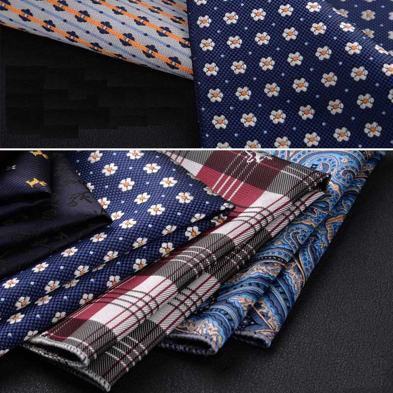 Luxury Mens Handle Polka Dot Stripe Printed Hanji Polyester Hanji Business Pocket Square Chest Towel 23 * 23CM W240921