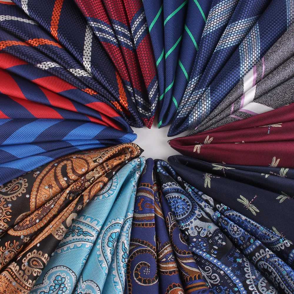 Men Pocket Square Striped Handkerchief For Suits Jacquard Hankies For Men Women Brand Suits Pocket Towel HankyX240921
