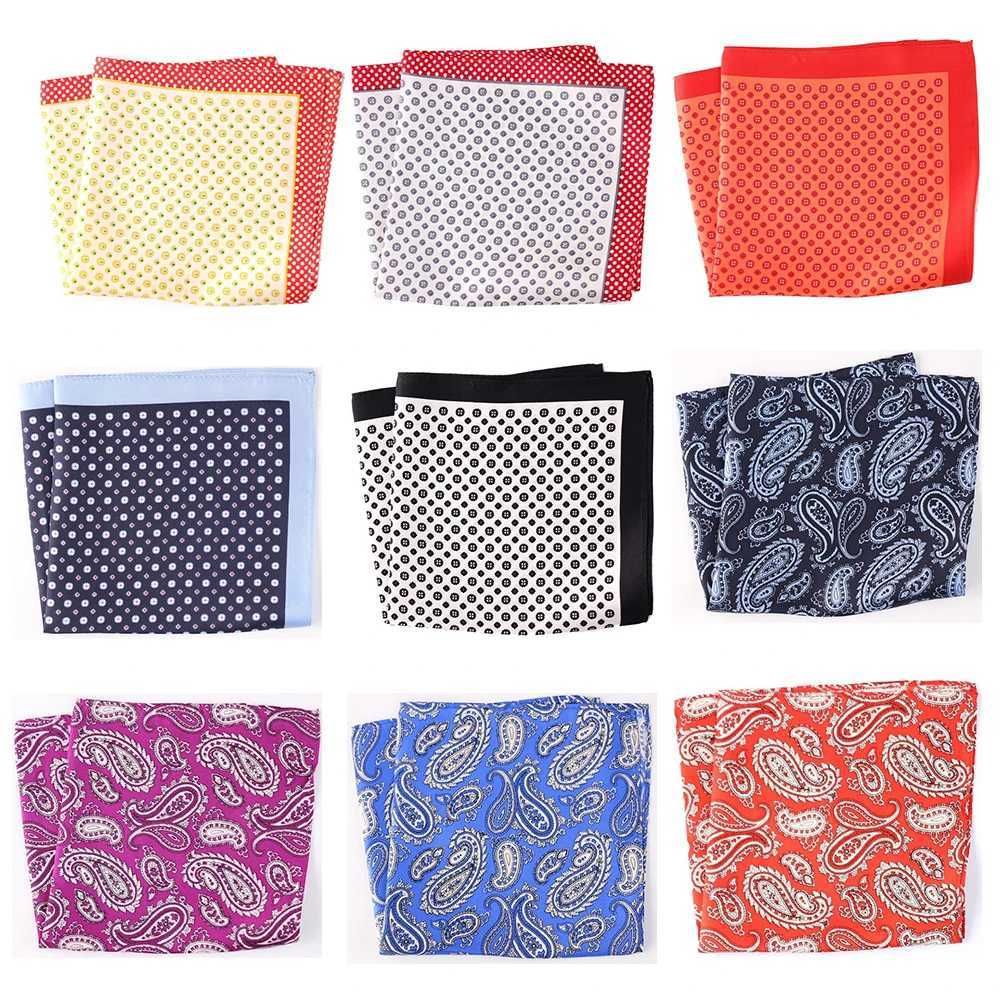 Tailor Smith Pure Natural Silk Printed Designer Hanky Pocket Square New Fashion Style Handkerchief Luxury Mens Formal NeckwearX240921