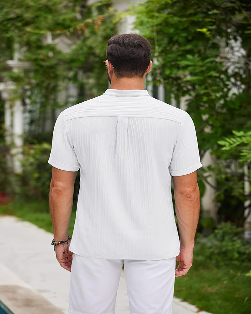 mens T-Shirt designer clothes mens man Shirts Clothing Tops Tee Short Sleeve Fashion Summer male Black cotton linen Formal Slim Fit Shirt Top high qua