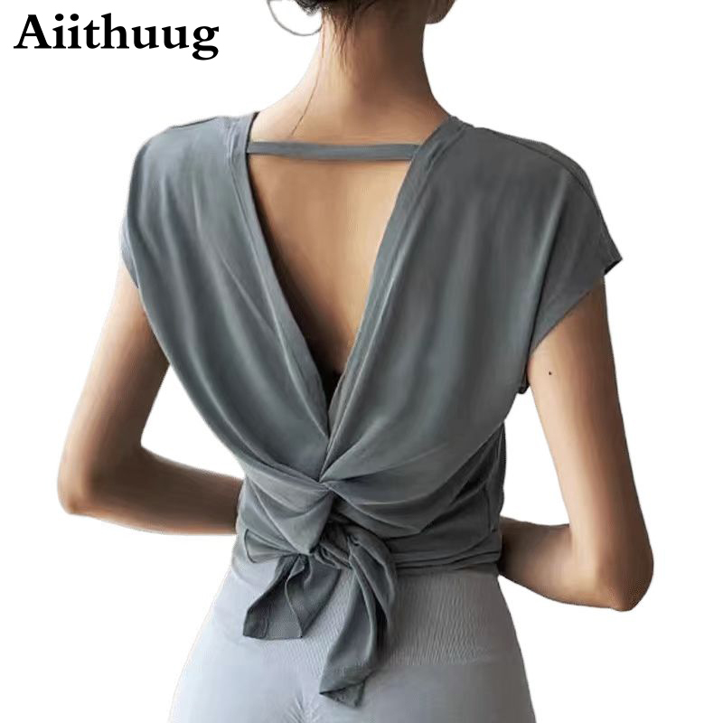 2024 new round neck twisted design back yoga women's fashionable loose vest quick drying breathable top sports Pilates cover free shipping