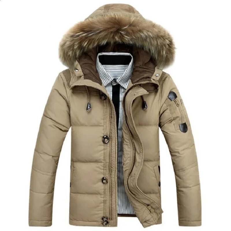 High quality mens winter jacket thick snow ParkaS coat white duck down jacket mens windproof jacket 240918