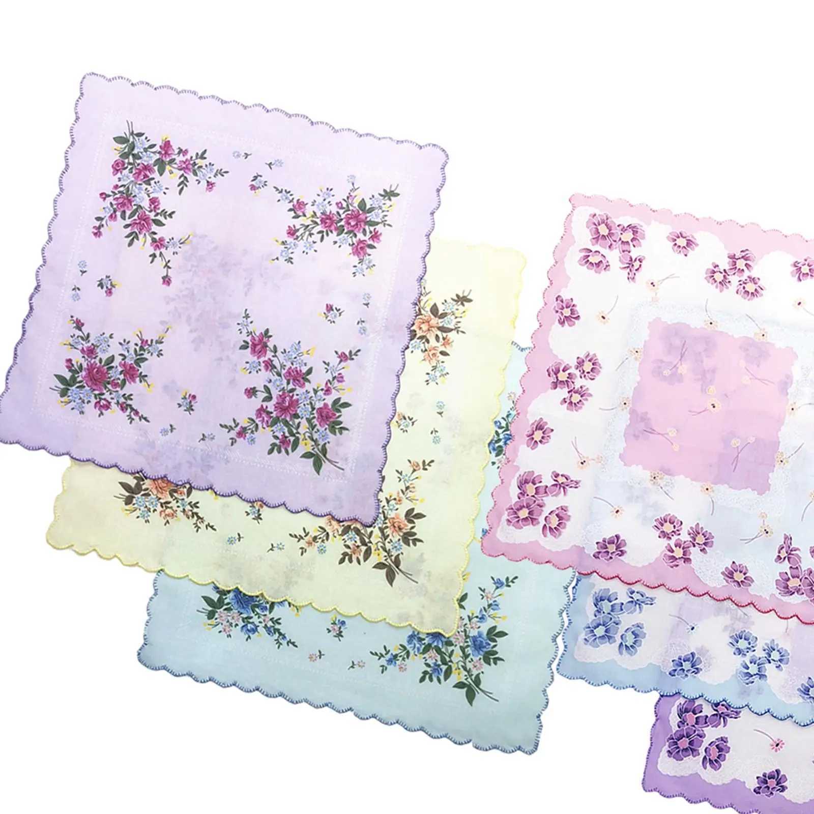 Womens Handkerchiefs Mixed Style and Color Colorful 30cmx30cm Cotton HankiesX240921