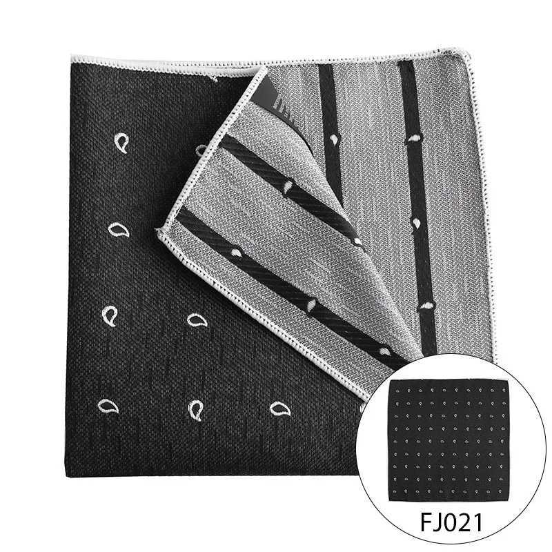 Mens Pocket Square Business Hanky Pocket Accessories Elegant Black Handkerchief Paisley Stripe Dot Fashion Design Men Suit HankyX240921