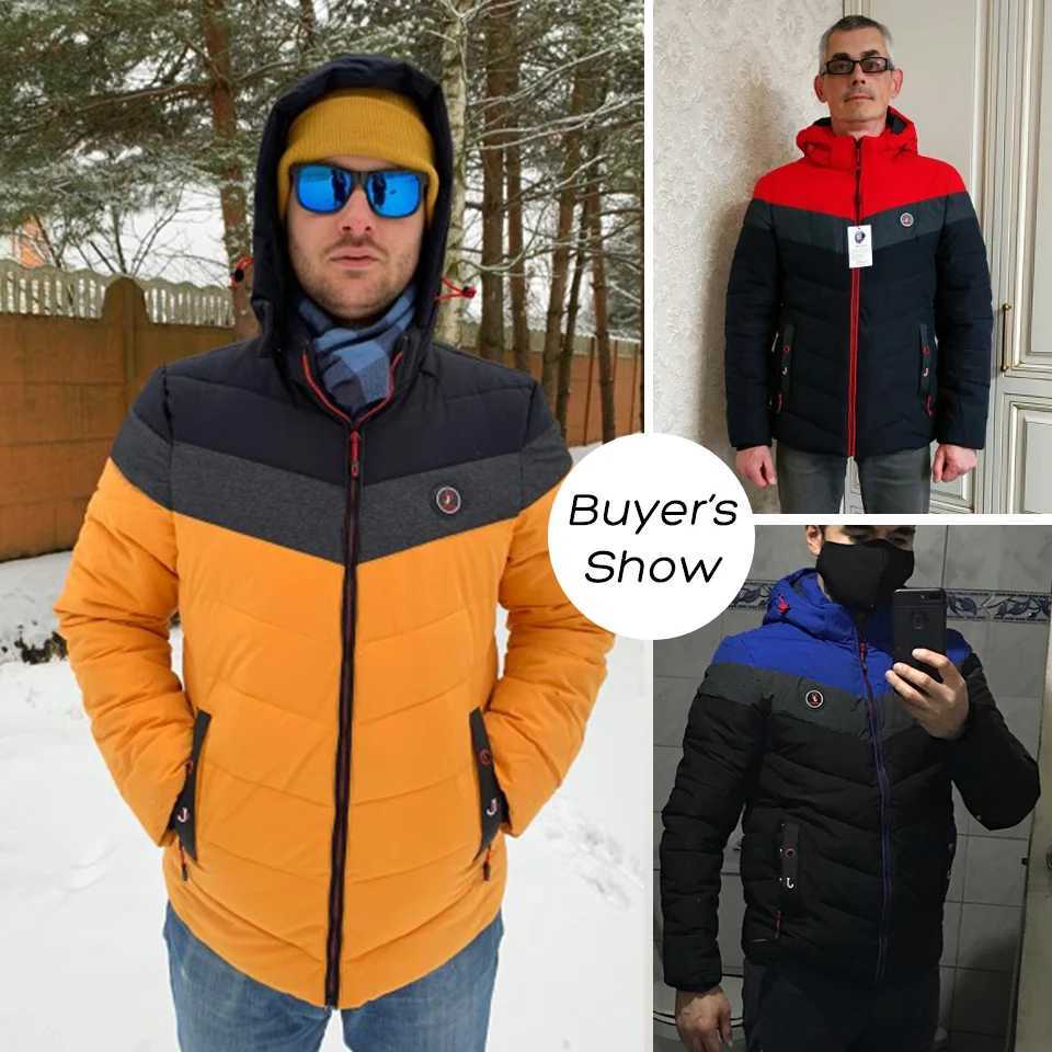 Mens 2022 Winter New Casual Warm Waterproof Jacket Parkas Jacket Mens New Autumn Jacket Windproof Hat Parkas Jacket Mens W240920