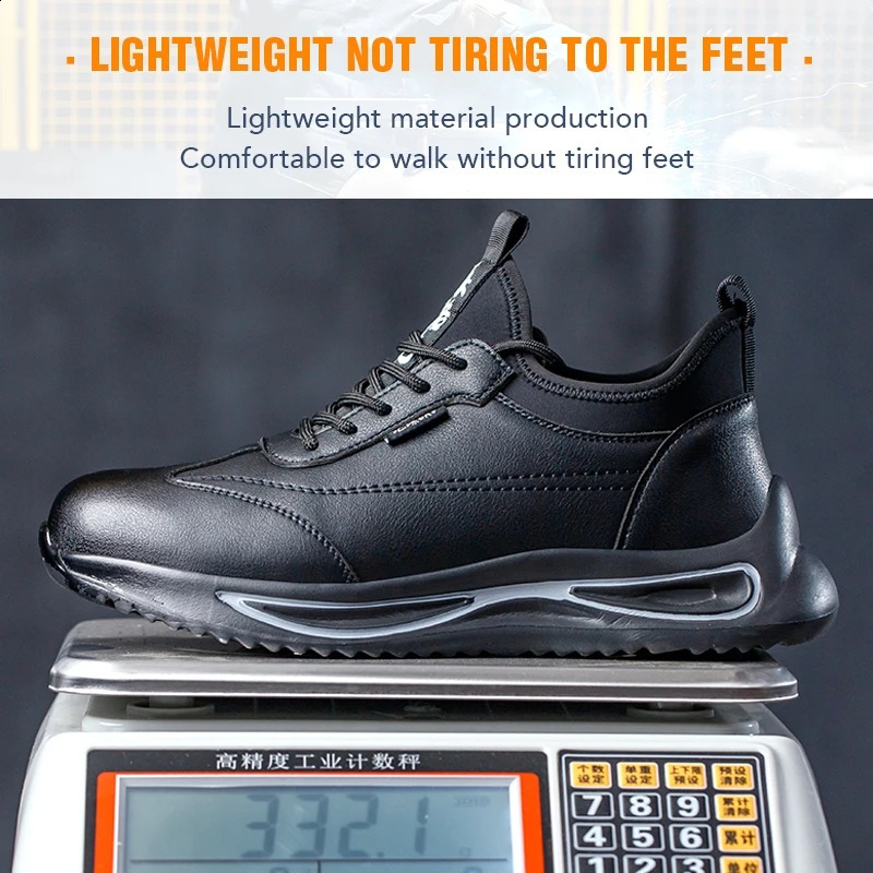 Safety shoes for mens work SteelToe industrial boots for mens protective feet and shock absorption 250226