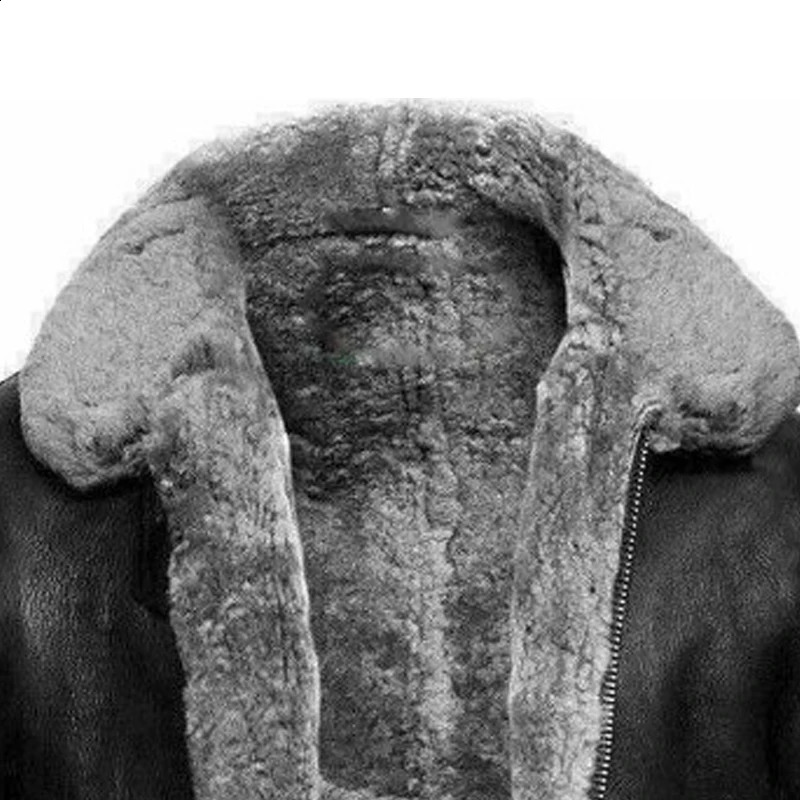 Men Plush Jacket Integrated Fur Comfortable Thickening Warm Long Sleeved Solid Color Leisure Versatile Zippered Jacket 240911