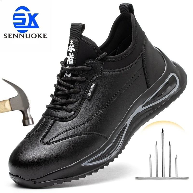 Safety shoes for mens work SteelToe industrial boots for mens protective feet and shock absorption 250226