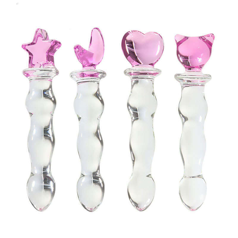 Female Masturbation Crystal dildo Sex SM Prop Anal Plug Masturbation Stick Rear Court Development Anal Plug Adult Products
