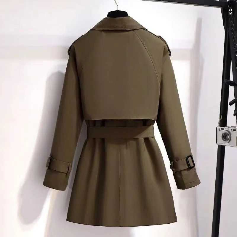 Womens Spring Autumn Jackets Coats 2023 New Korean Elegant Lady Windbreakers Double Breasted Streetwear Trench Female OuterwearX240921
