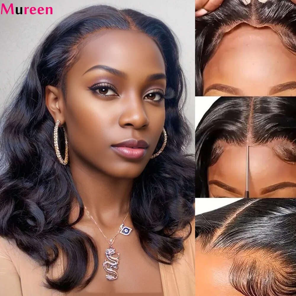 Mureen 250% Density Body Wave Wear And Glueless Bob For Women Ready To Go Wigs 4x4 Lace Closure Wig Human Hair