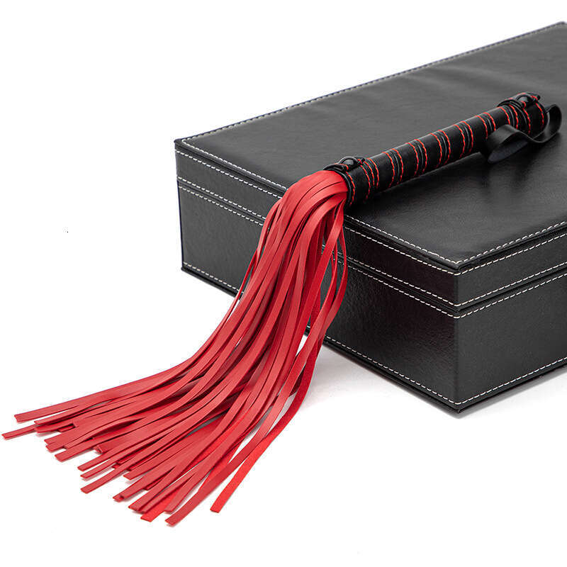 SM Prop Red Tassel Leather Whip Double Red Thread Sex Whip Cross border Hot Selling SM Execution Tool Whip Adult Products