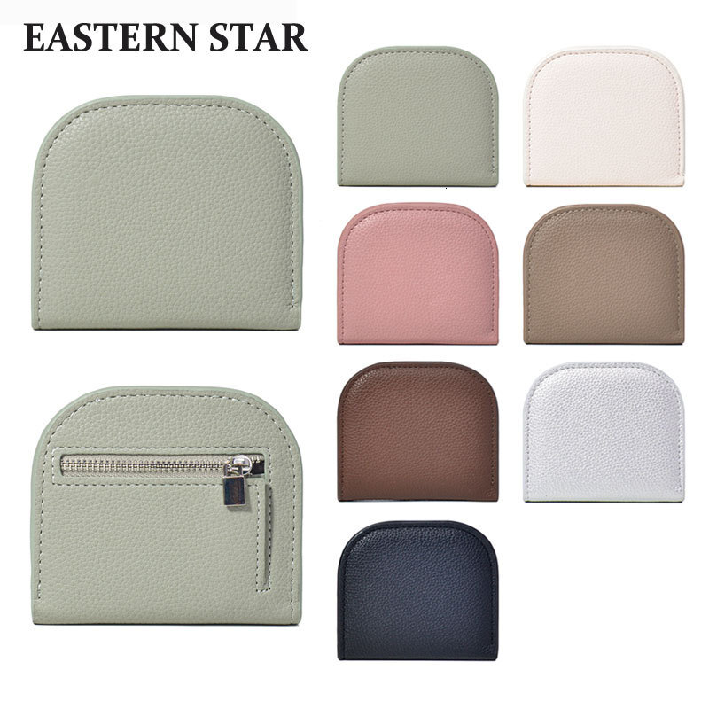 2024 New Designer Half Round Mini INS Solid Color Multi functional Zero Lock LP Minimalist Fashion Wallet Women's Free Shipping