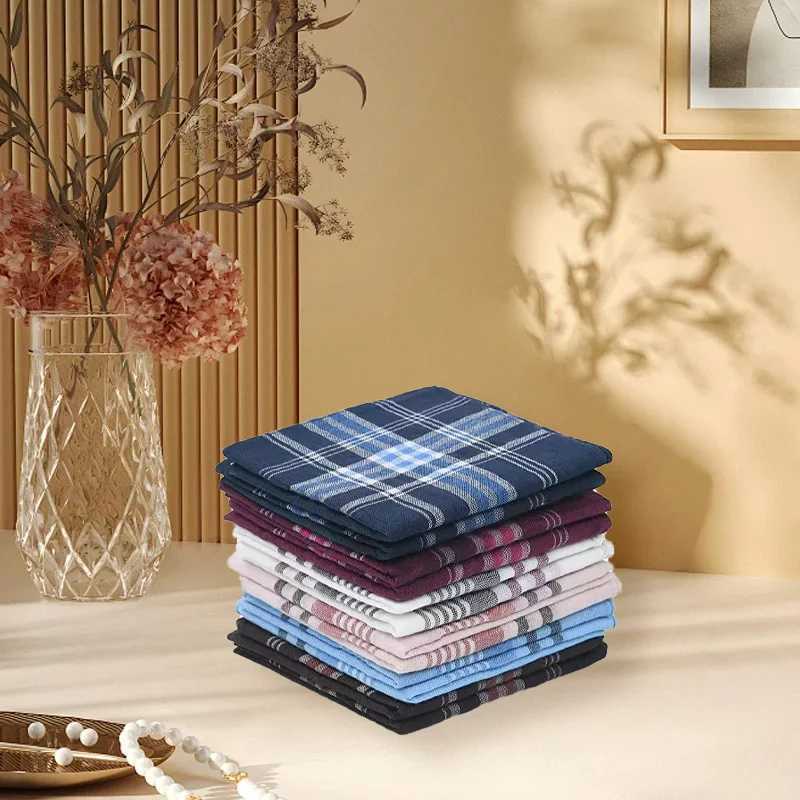 12 classic striped plain weave hand towels mens and womens pocket sweaters absorbent hand towels wedding parties business chest towels scarves W241213