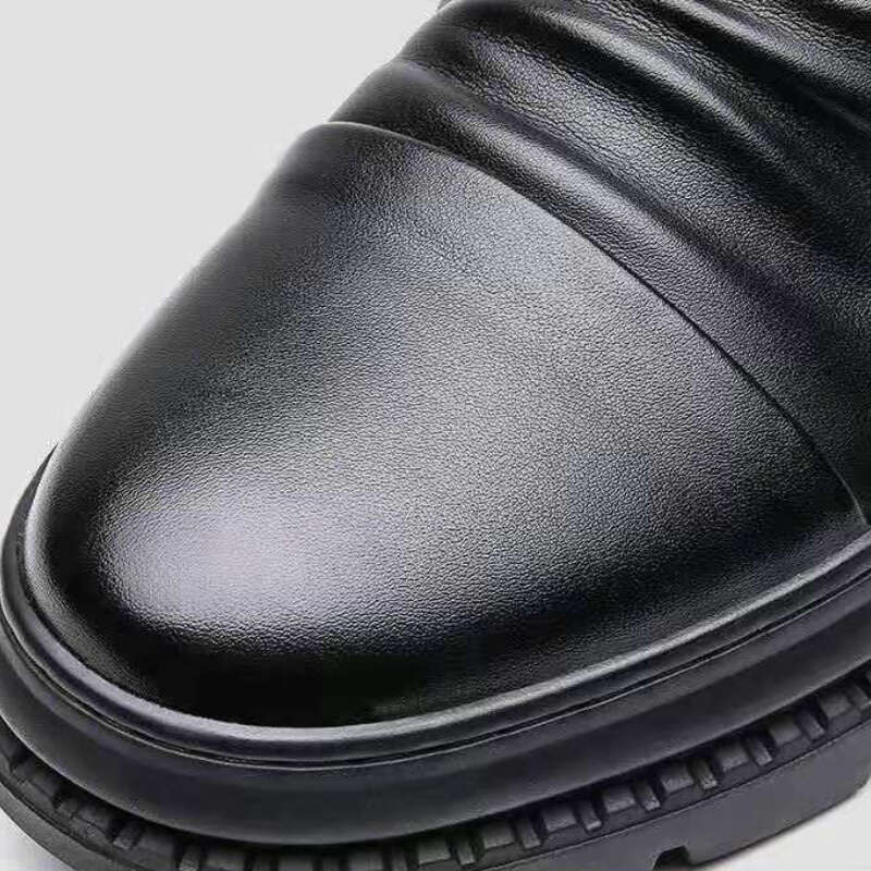 New Ankle British Style High Top Men shoes Motorcycle Leather Zipper Retro Men's Boots atillas Hombre