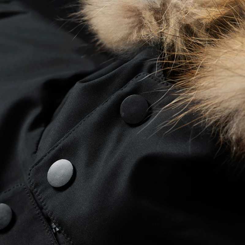 Men's Down Parkas Mens Coat High Quality Thermal Down Jacket Thick Puffer Jacket Overcoat Mens Winter Parka Men 90% White Duck Down Removable Cap