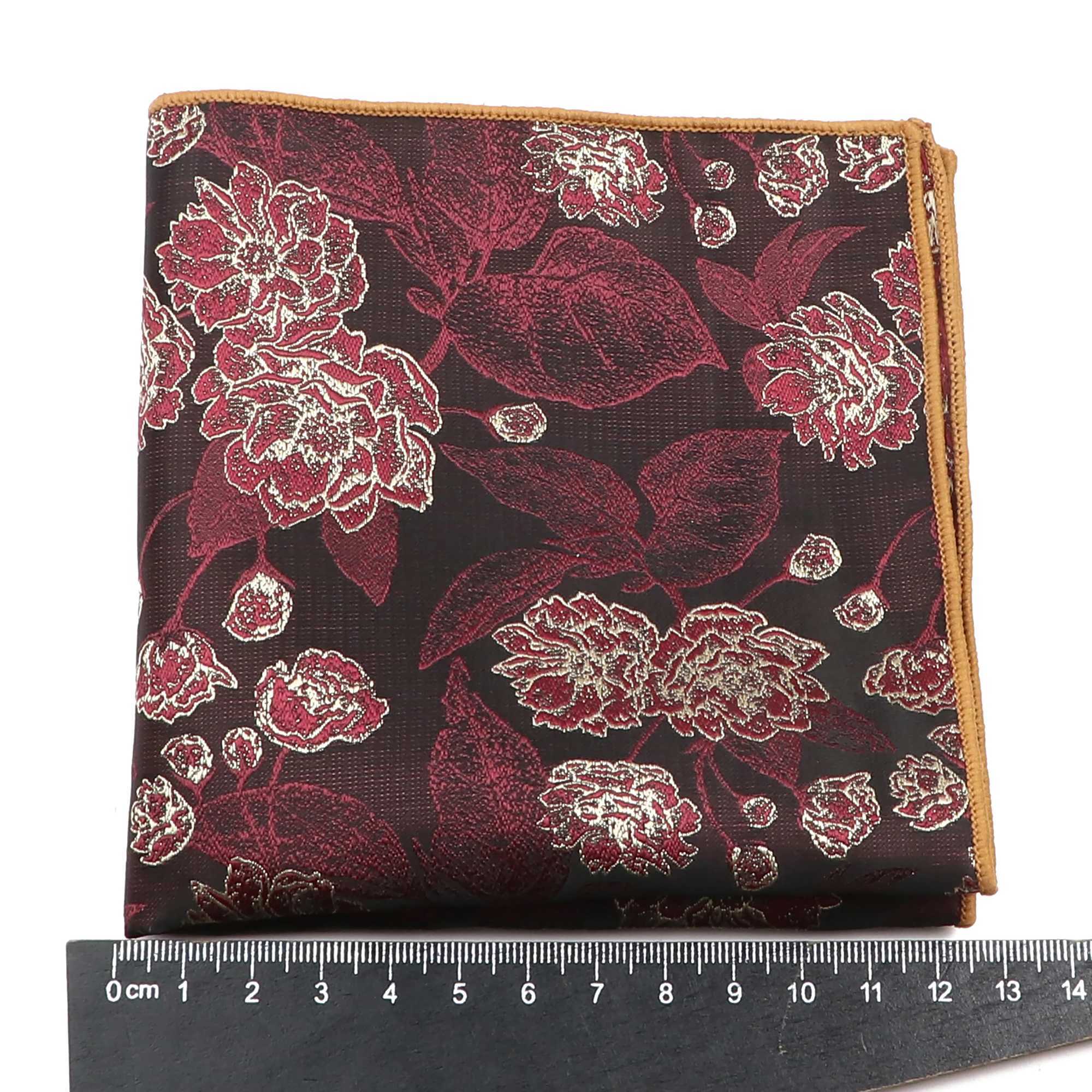 New Print Floral Leaves Dot Hankies 26cm Width Pocket Square Novelty Casual Deep Color Handkerchief Suit Hanky Gift AccessoryX240921
