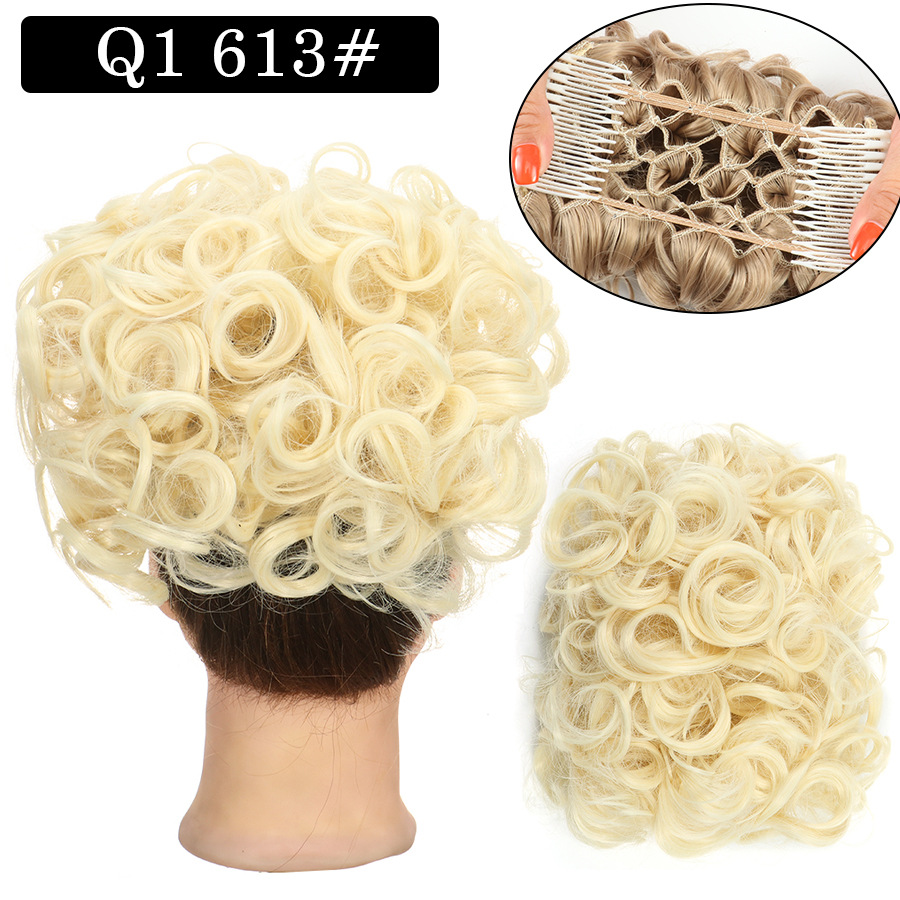 Hair Extensions Chignons Curly Synthetic Hair Ponytails Plug-in Contract 613# 1# 4# 8# Color #22H613