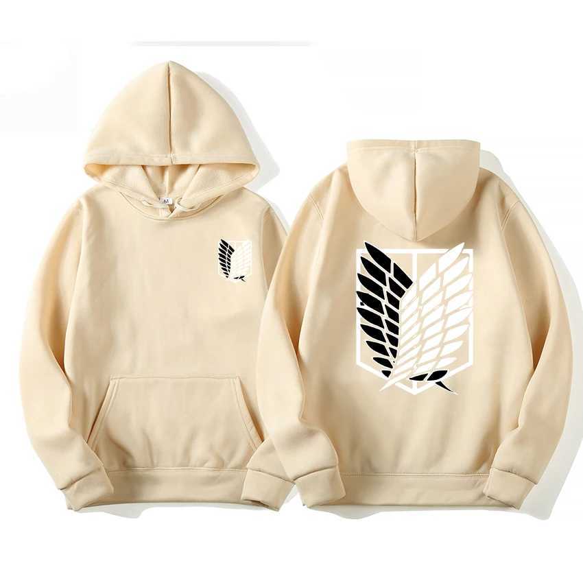 Attack Titan Mens Hoodie Anime Hoodie Mens Street Clothing Pullover Harajuku Shinki No Jingjin Hoodie Sportswear Clothing W240921