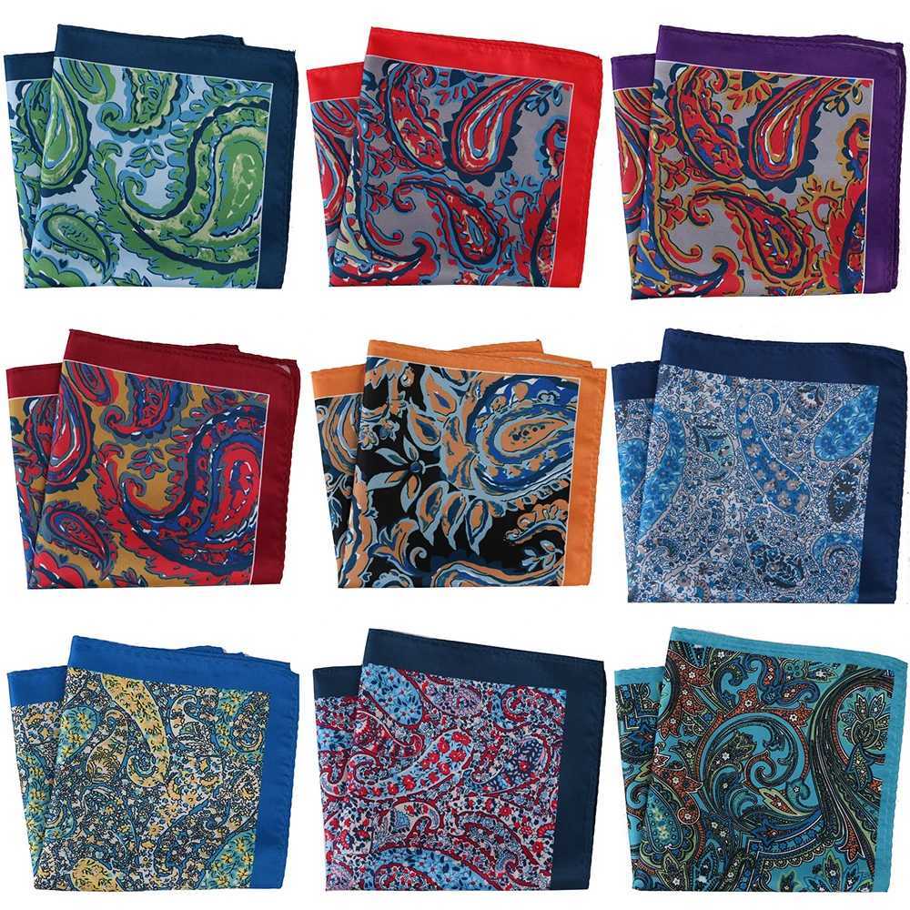 Customized Smith new 30x30cm pocket square Paisley pocket square fashionable mens handle floral strip handle mens pocket W240921