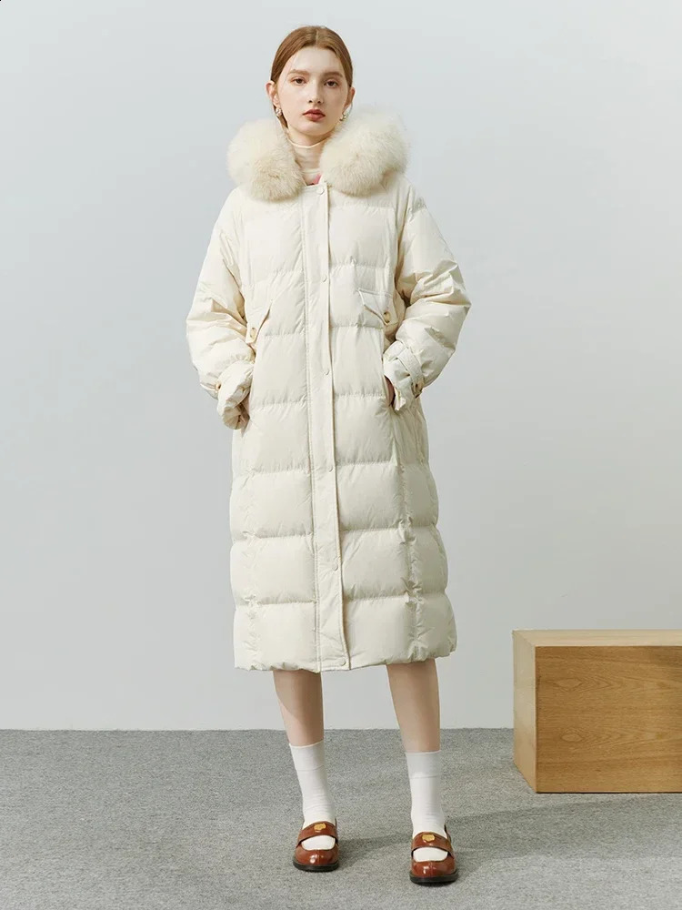 FSLE 151g-189g filling capacity 90% white duck down womens down jacket winter solid thick casual womens down jacket 240913
