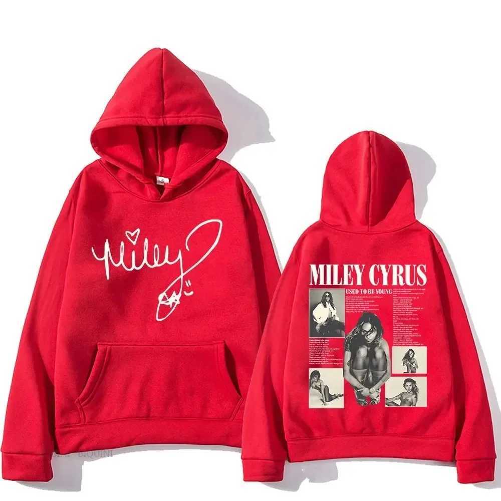 Long sleeved casual hooded sweatshirt with hip-hop graphic printed zipper featuring a hooded Sudaderas male singer Miley Cyrus hooded sweatshirt W2409
