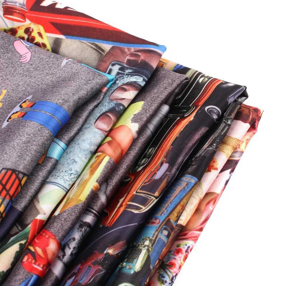 Funny Print Pocket Squares Vintage Printed Suit Handkerchiefs Luxury Men Hanky Accessories for giftX240921