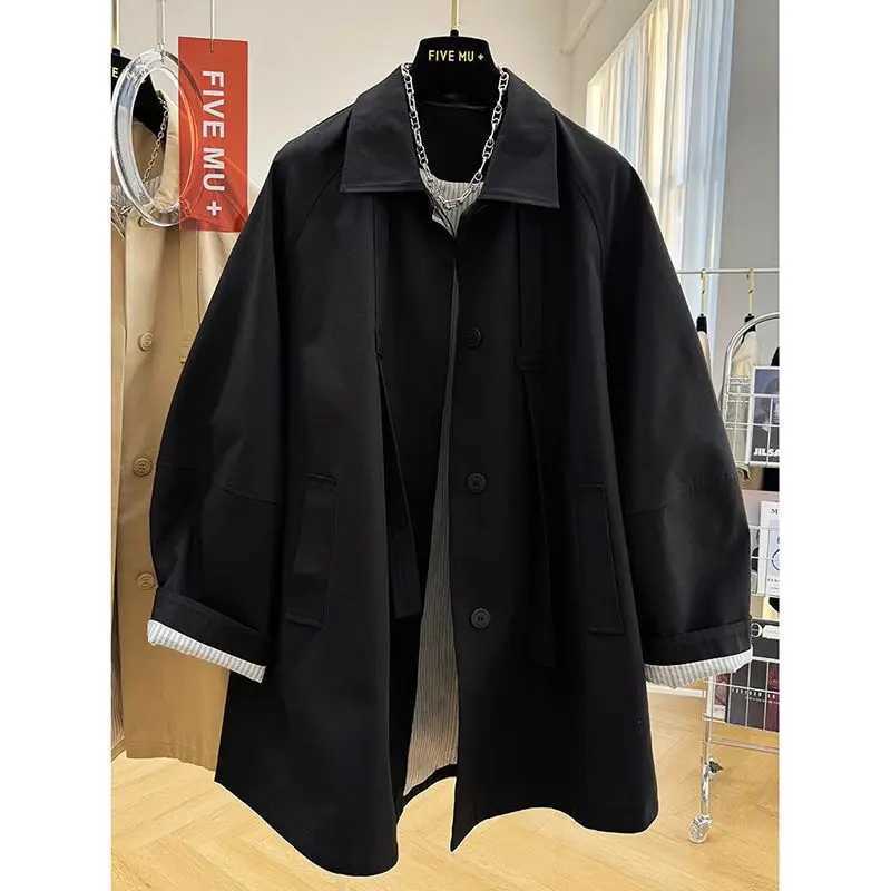 2024 New Spring Autumn Trench Coat Women Fashion Korean Loose Mid Long Temperament British style Women Windbreaker Female TopsX240921