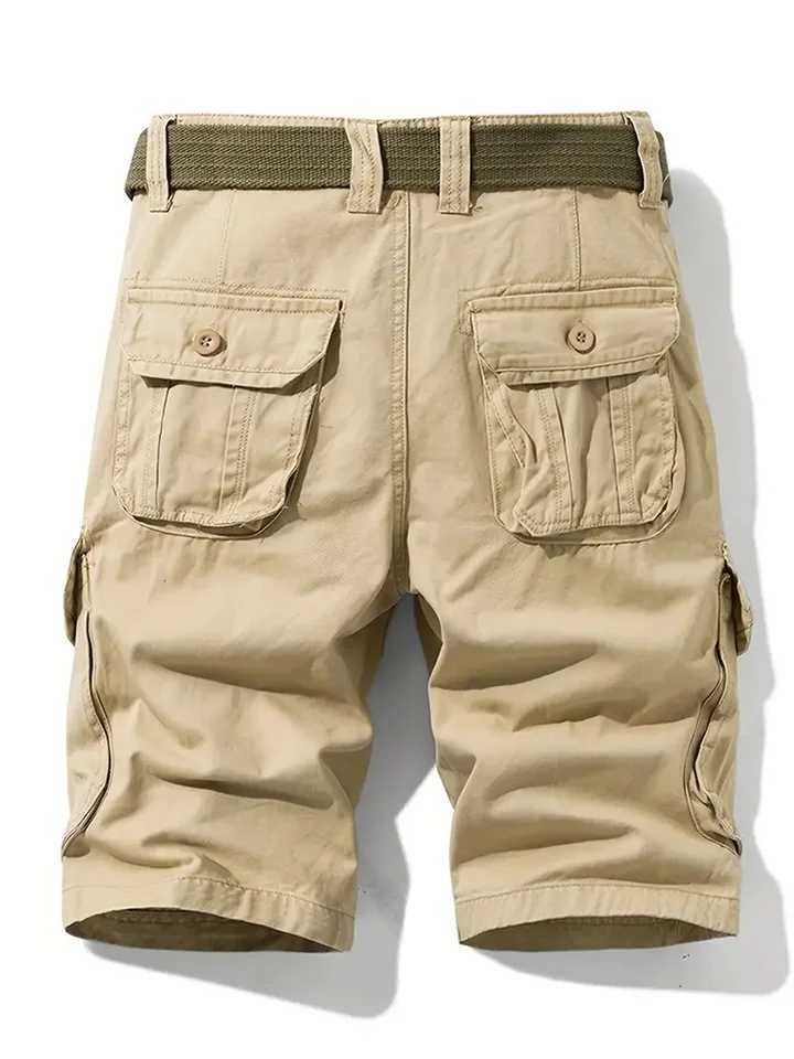 Mens Multi-Pocket Casual Cotton Drawstring Tactical Cargo Shorts Outdoor Waterproof Hiking Track Shorts Clothes For SummerX240921