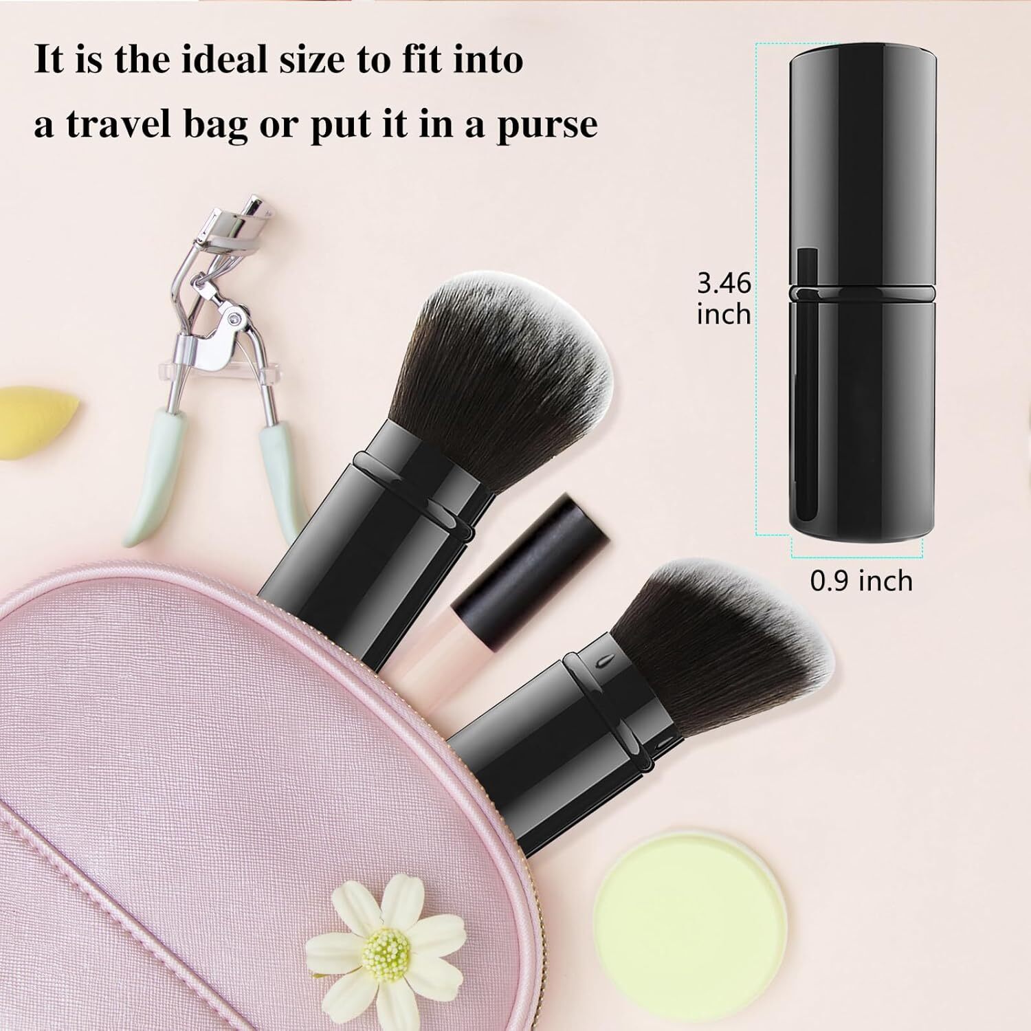 retractable spray gun kabuki brush suitable for all facial makeup and liquid foundation suitable for liquid face cream and foundation makeup aluminum 