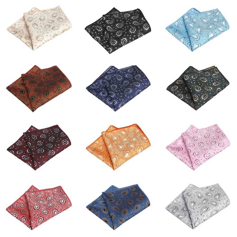 Mens Classic Paisley Handkerchief Hanky Wedding Party High Grade Pocket Square BWTQN0317X240921