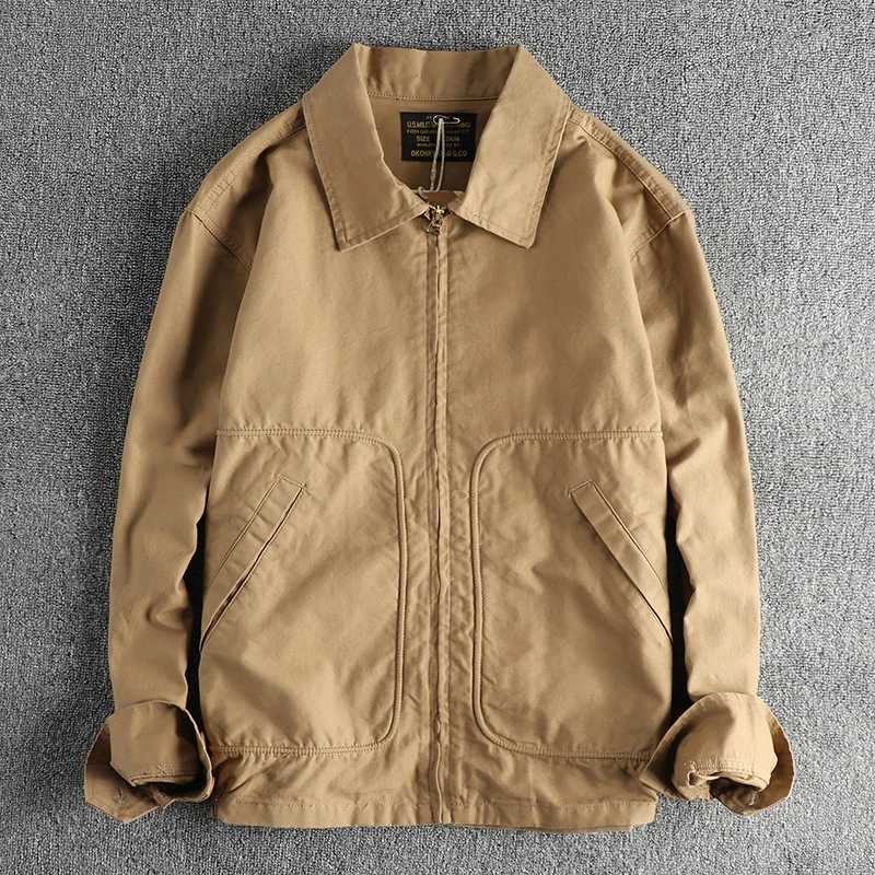Mens solid color fashionable mens casual fully matched travel jacket W241011