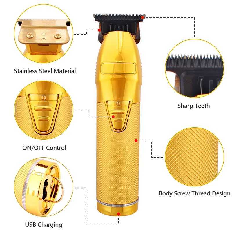 Gold S9 Professional Hair Clipper For Men Hair Trimmer Barbershop Electric Trimmer Hair Cutter Machine M240921