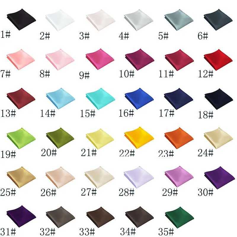 Solid Plain Prom Satin Blazer Black Party NEW Hanky Jacket Pocket Square Mens Wedding Business Hankerchief FashionX240921