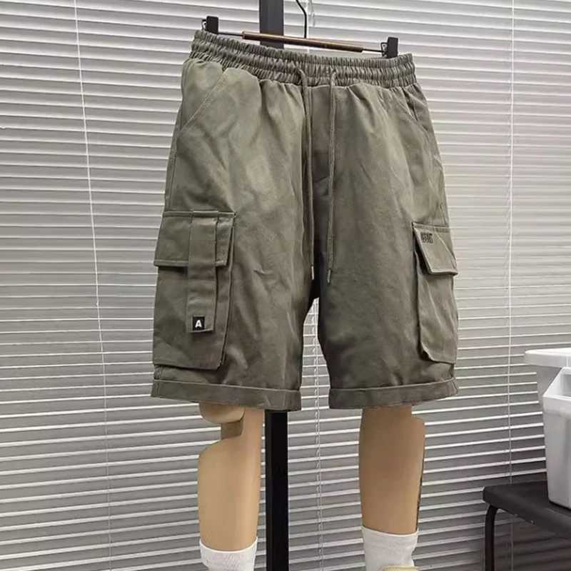 Cargo shorts mens and womens summer cotton sports casual multi-pocket baggy five-point trousersX240921