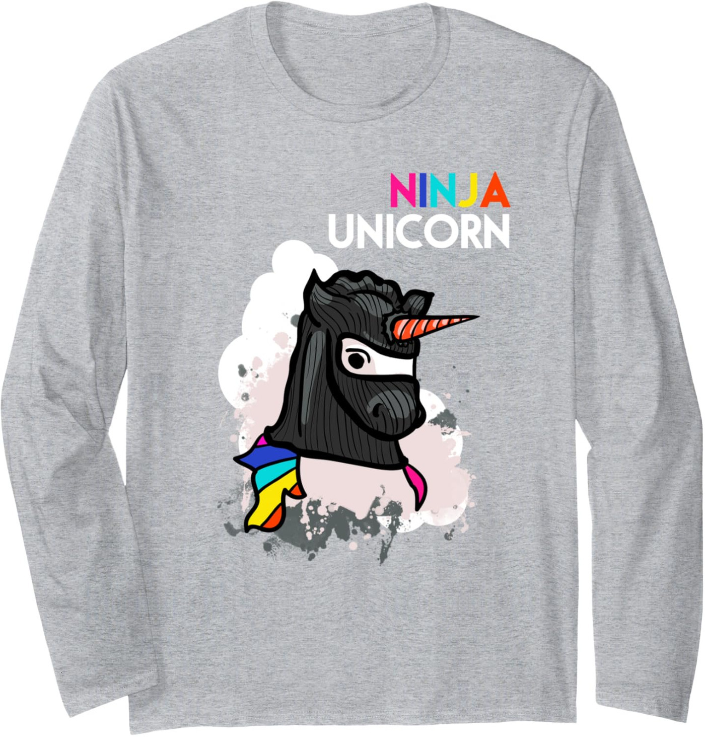 Long Sleeve Shirts for Men sweatshirt Unicorn Ninja Funny Cool Martial Arts Fighter Gift Long Sleeve Tee Streetwear Casual tops clothes