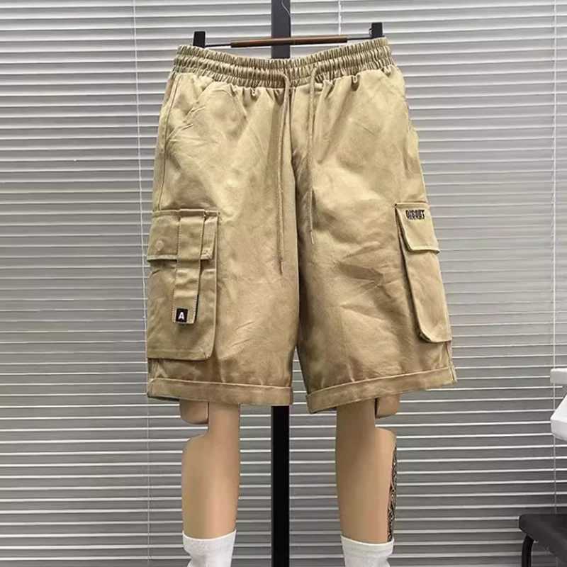 Cargo shorts mens and womens summer cotton sports casual multi-pocket baggy five-point trousersX240921