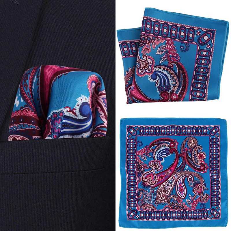 Tailor Smith Style Hankies Vivid Colorful Paisley Pocket Square Vintage Hankerchief Scarves Mens Pocket Fashion AccessoriesX240921