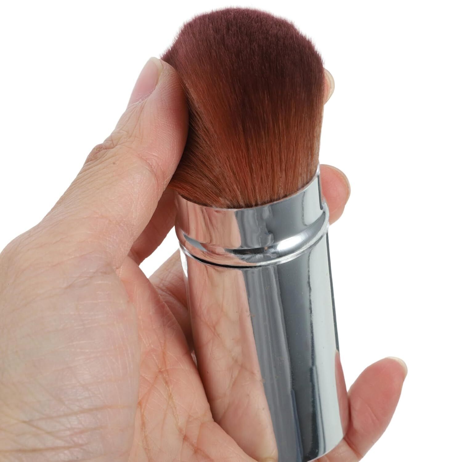 retractable spray gun kabuki brush suitable for all facial makeup and liquid foundation suitable for liquid face cream and foundation makeup aluminum 