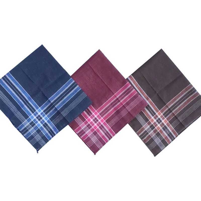 12Pcs Polyester Cotton Plaid Pocket Square Handkerchief Vintage Business Suit Hanky Breast Towel Scarf Accessories Random ColorX240921