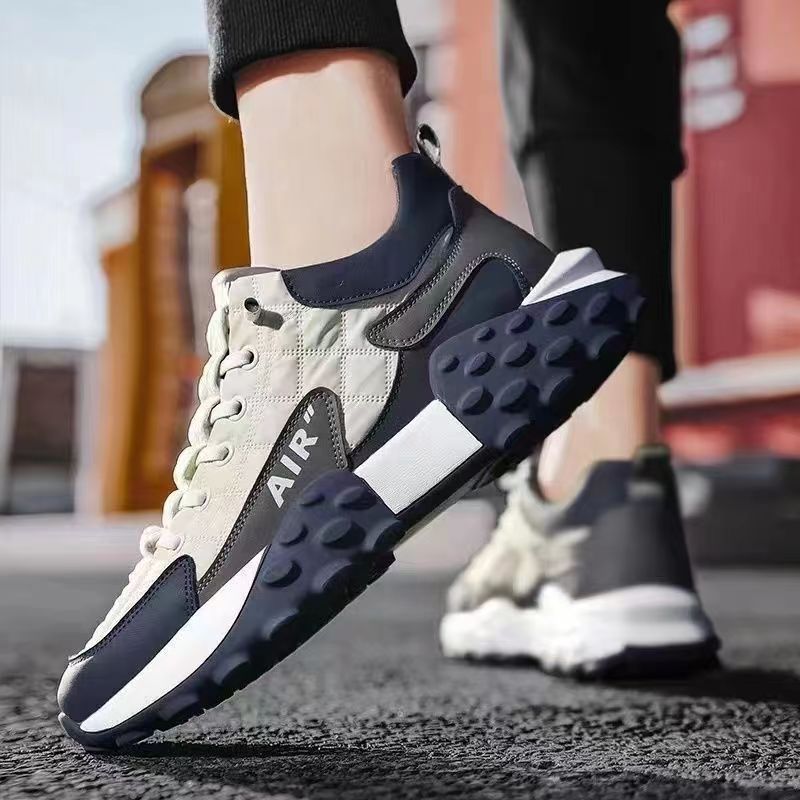 Sneakers Men Waterproof Thick Soles Leather Walking Sneaker New Sports Running Shoes