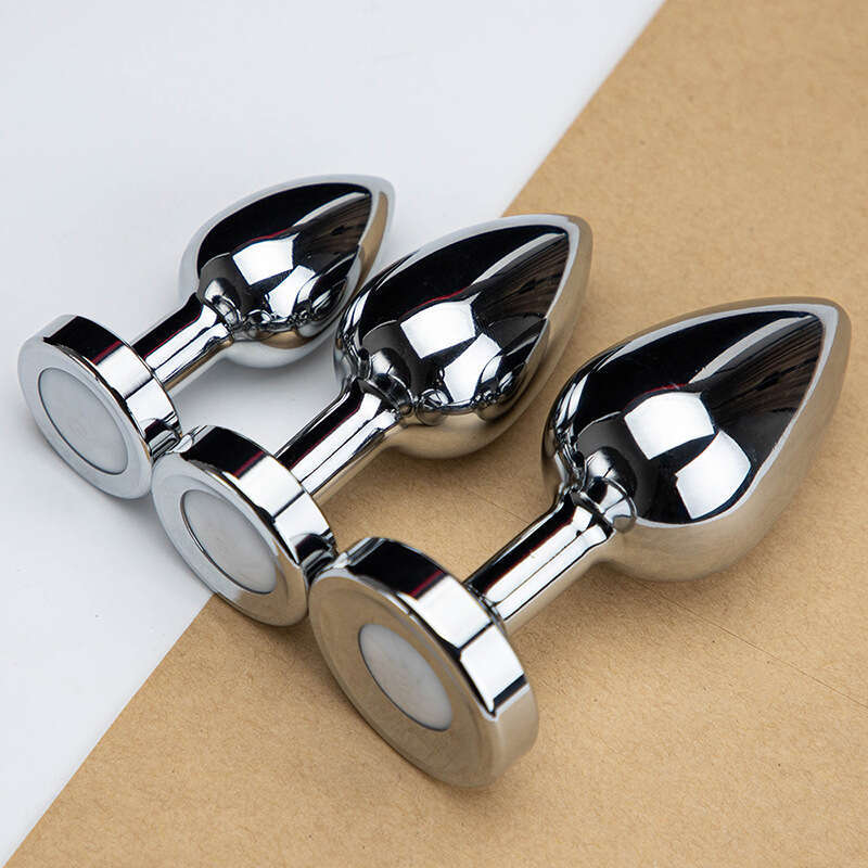 Sexy SM props, female harem, metal anal plug, stainless steel, self pleasure, luminous anal expansion device, adult products, hair replacement