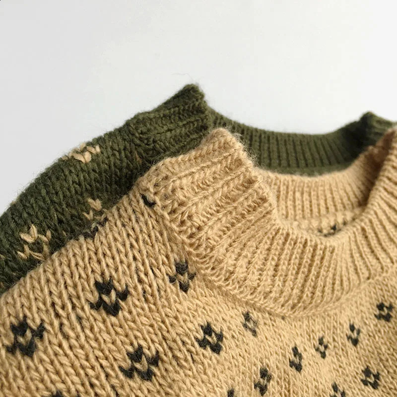 Milancel Autumn Kids Clothes Boys Sweaters Simplified Style Girls Pullover Floral Sweaters 240918