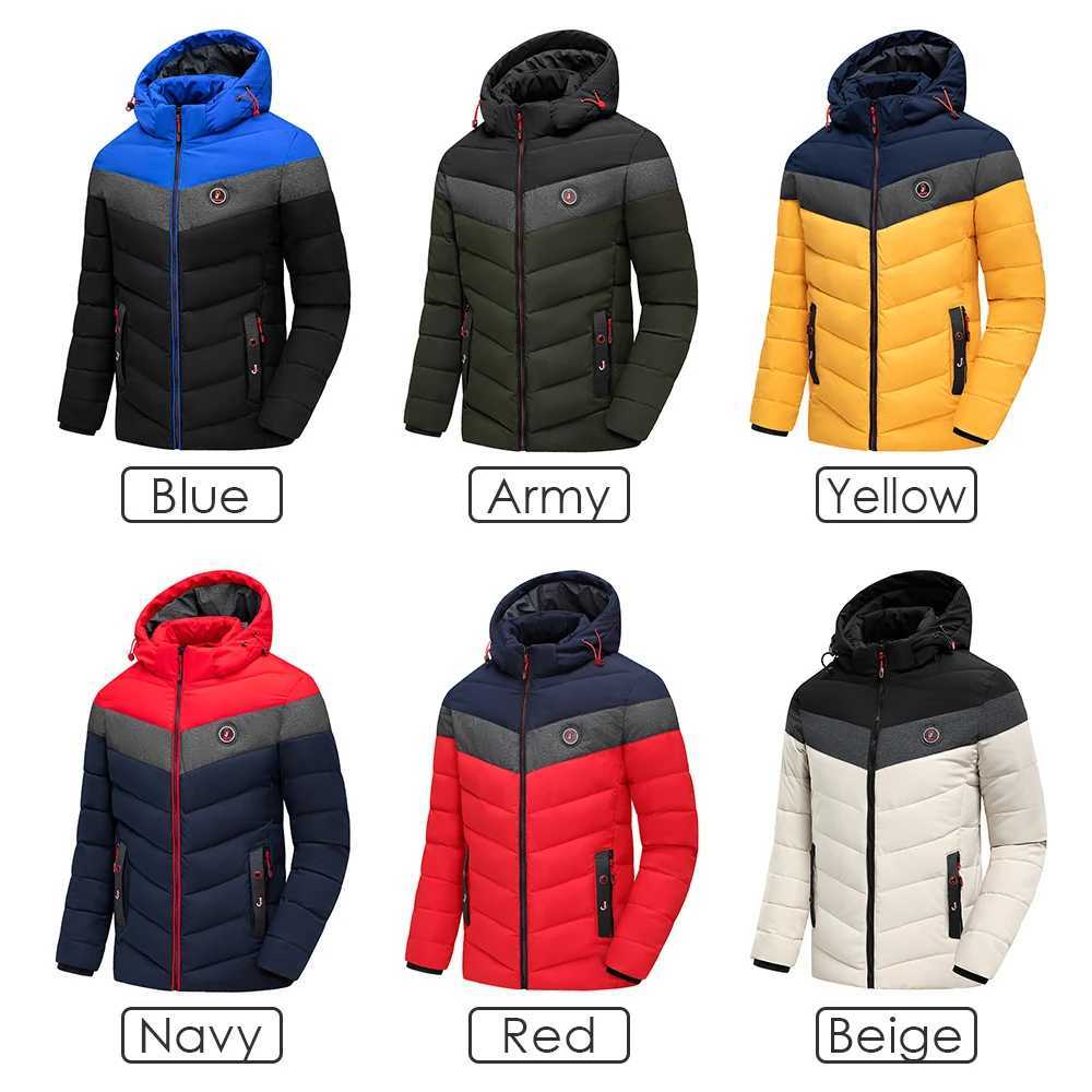 Mens 2022 Winter New Casual Warm Waterproof Jacket Parkas Jacket Mens New Autumn Jacket Windproof Hat Parkas Jacket Mens W240920