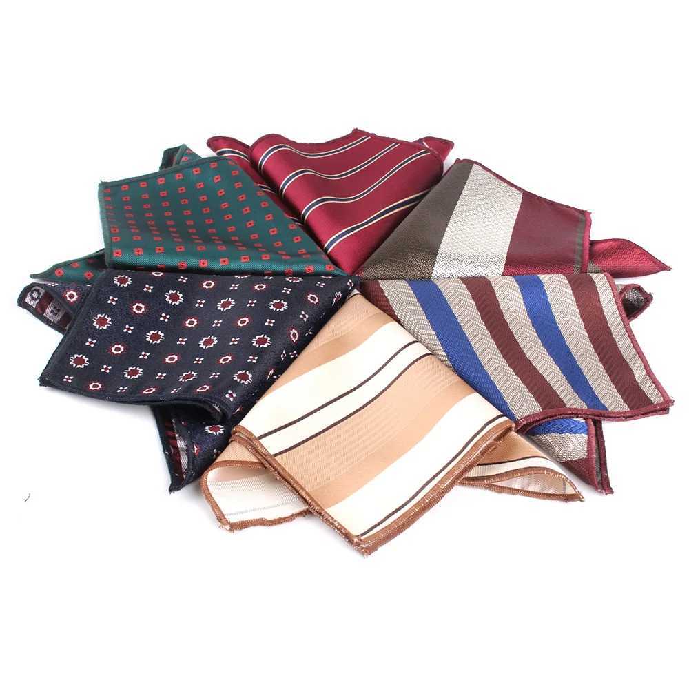 Jacquard Pocket Square For Men Women Striped Chest Towel Hanky Gentlemen Hankies Mens Suit Handkerchief Pocket Towel GiftsX240921