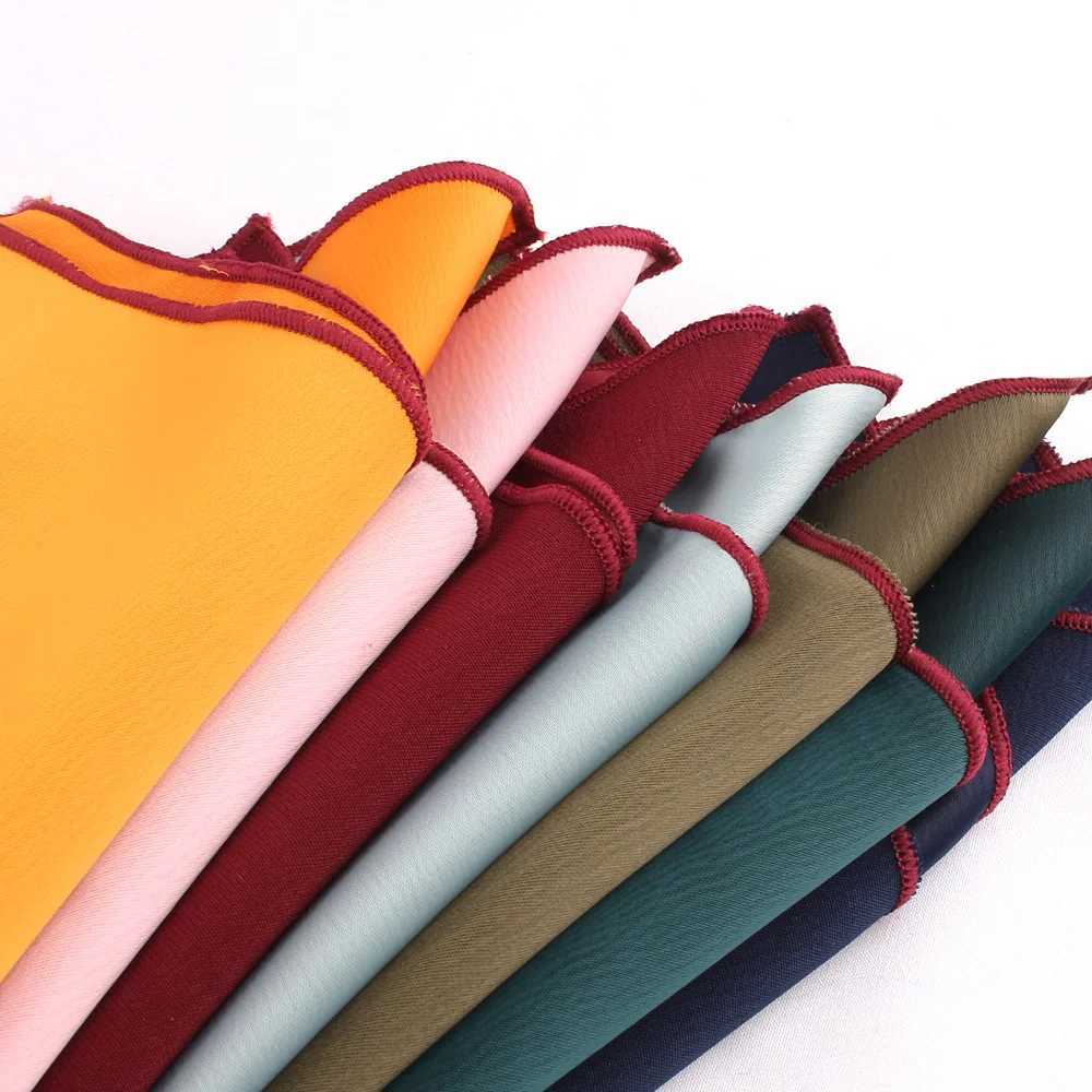 Satin solid pocket square suitable for women multi-color Kerchief mens handle wedding square handle W240921