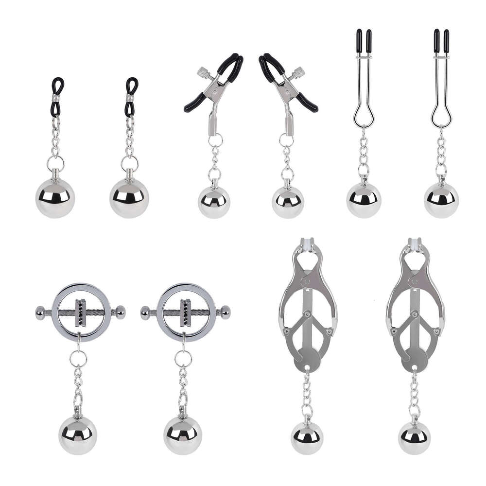 Cross border New SM Sex Toys Metal Gravity Ball Milk Clip Weight Pendant Milk Clip SM Adult Products Wholesale