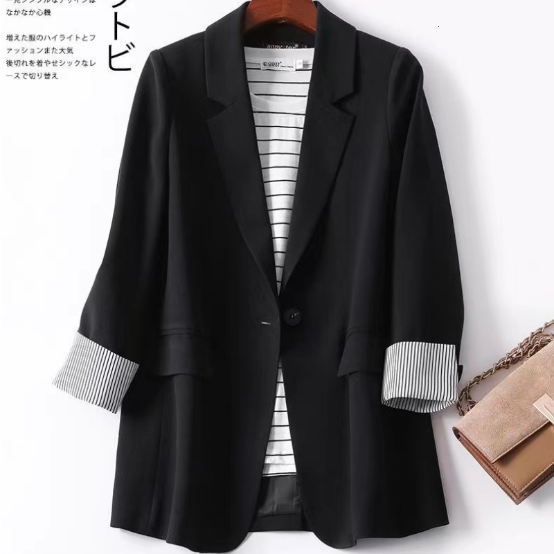 Korean Version Of Casual Jacket Spring And Autumn Fashion Simple Temperament Office Suit Women's Top New
