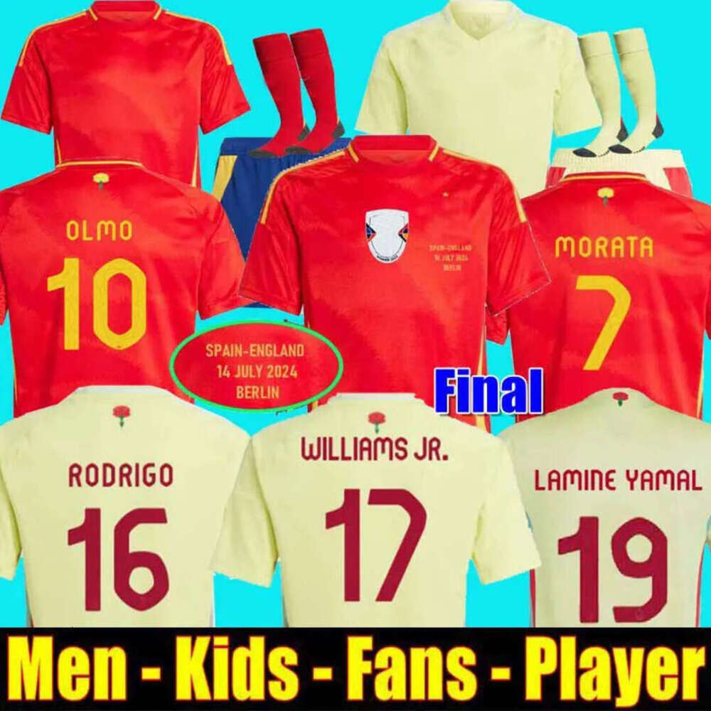 2024 soccer jerseys 24 25 PEDRI MORATA FERRAN LAMINE YAMAL fans Player Espana football shirts men kids kits CARVAL OLMO Final RODRIGO Williams OYARZABAL SPaiNS